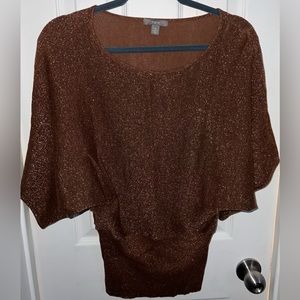 Brown/Gold metallic woman’s shirt